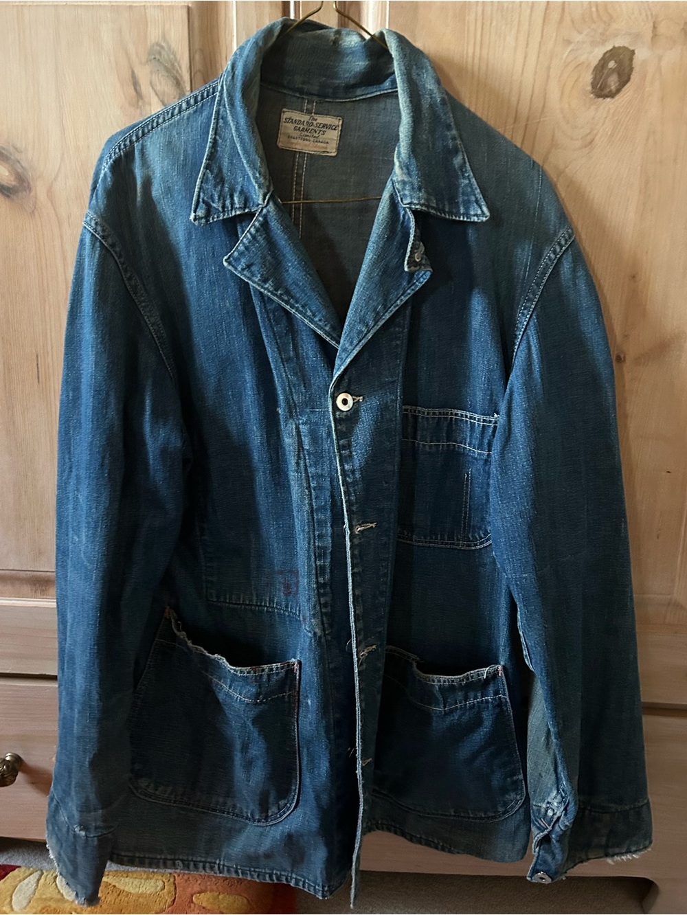Chore Jacket Authentic Vintage Canadian-Made Blue Denim - Classic Workwear Style